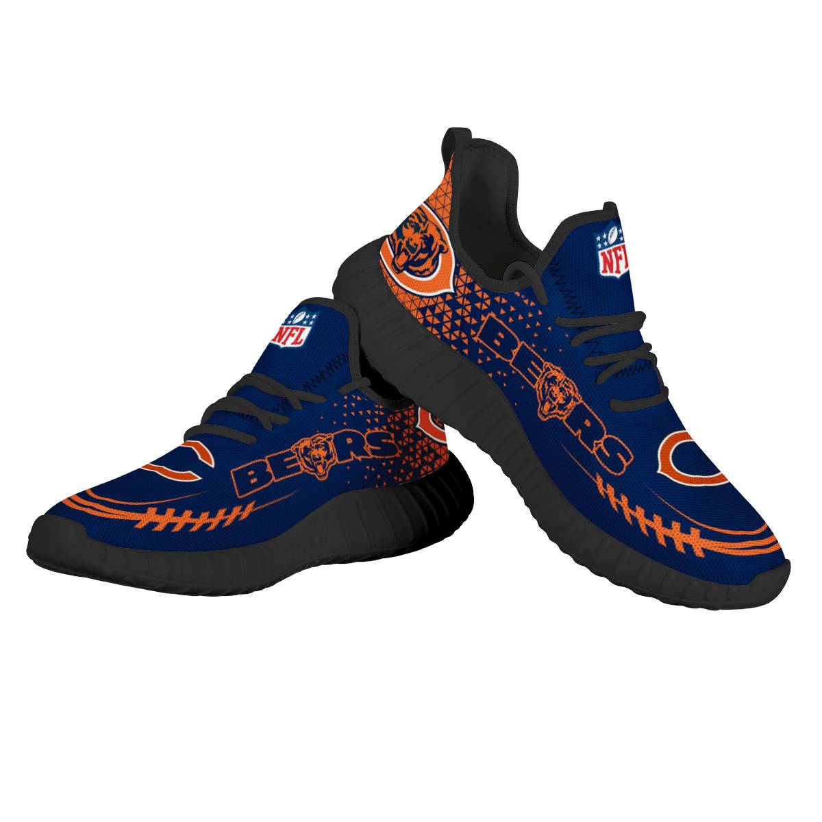 Men's NFL Chicago Bears Mesh Knit Sneakers/Shoes 006